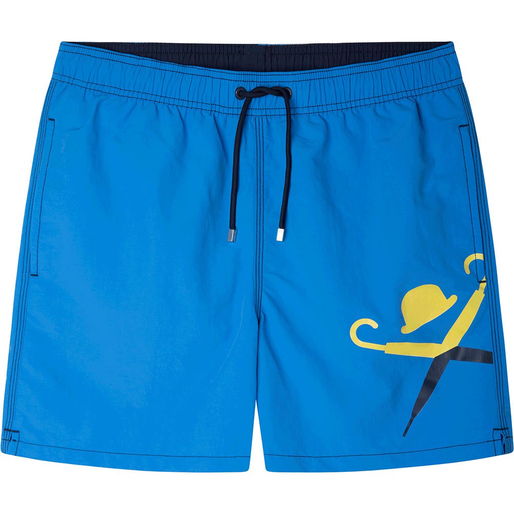 hackett split logo swimming shorts bleu m homme