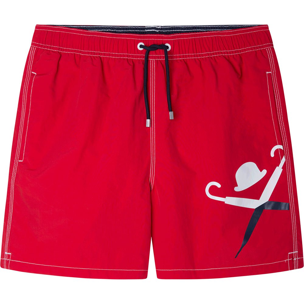 hackett split logo swimming shorts rouge 3xl homme