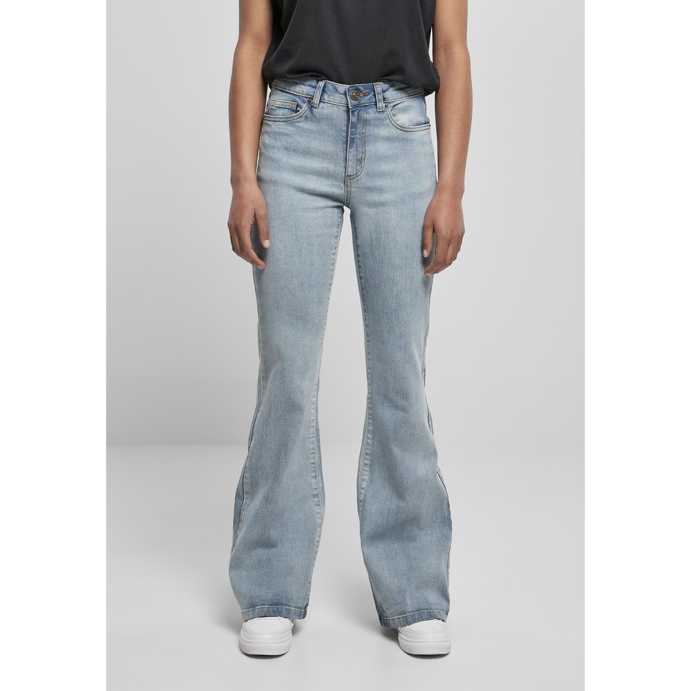 urban classics high waist flared(gt) jeans bleu 33 femme