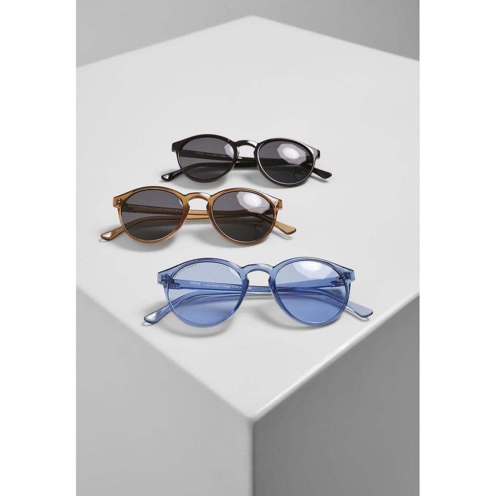 urban classics pack of 3 sunglasses cypress noir  homme