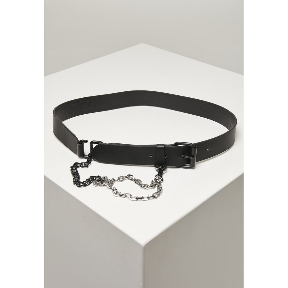 urban classics belt imitation leather with metal chain noir s-m homme