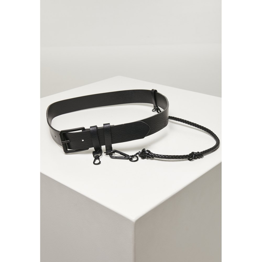 urban classics belt imitation leather with key chain noir l-xl homme
