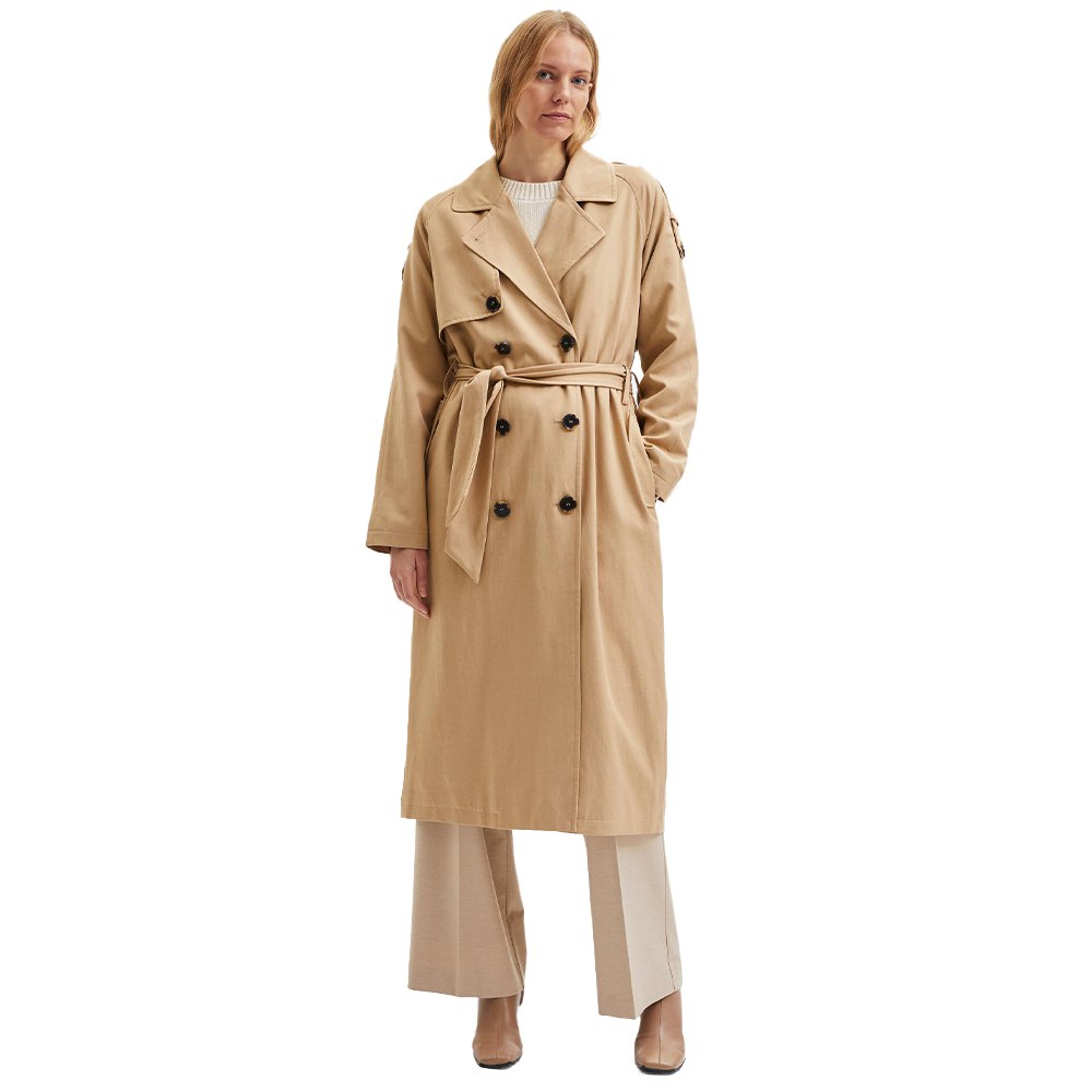 selected new bren trench coat beige 34 femme