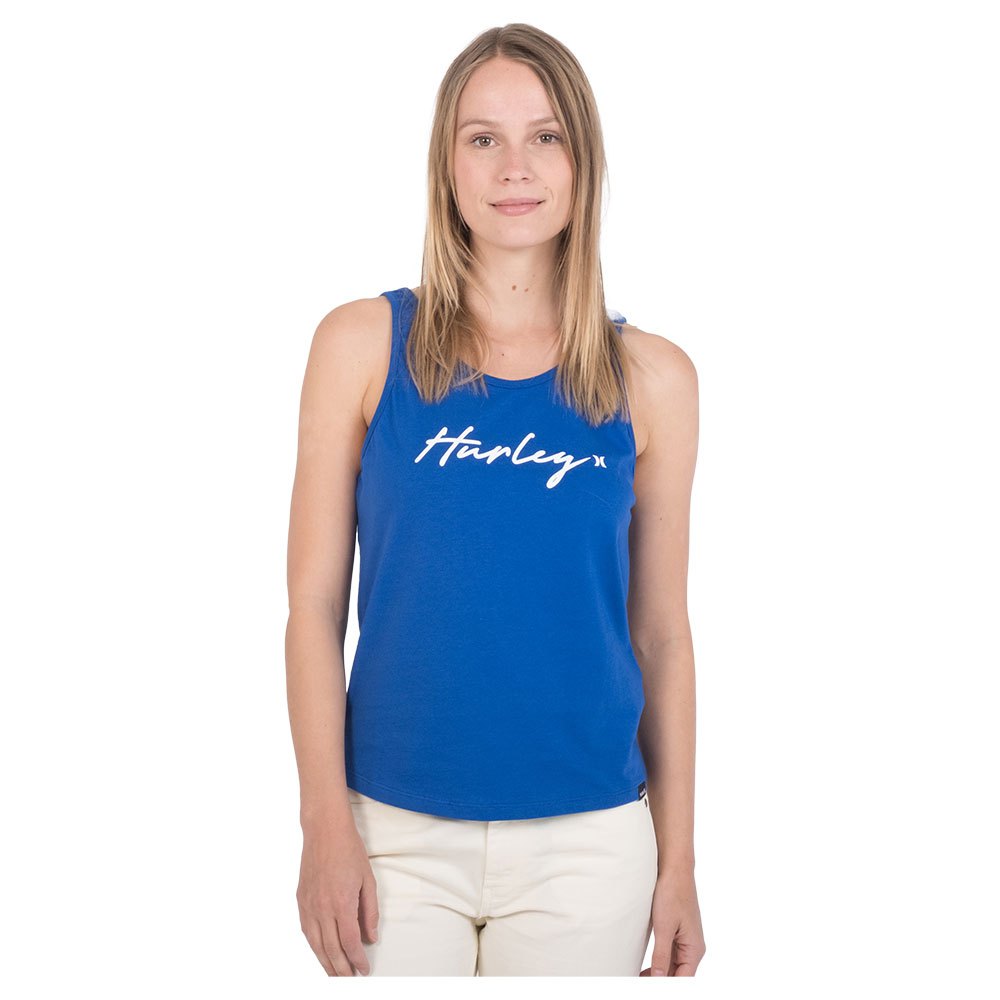 hurley oceancare one&only script sleeveless t-shirt bleu m femme