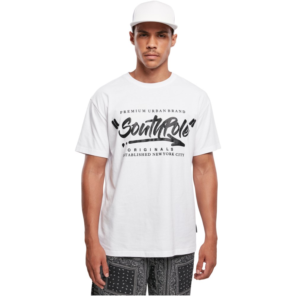 southpole short sleeve round neck t-shirt blanc 2xl homme