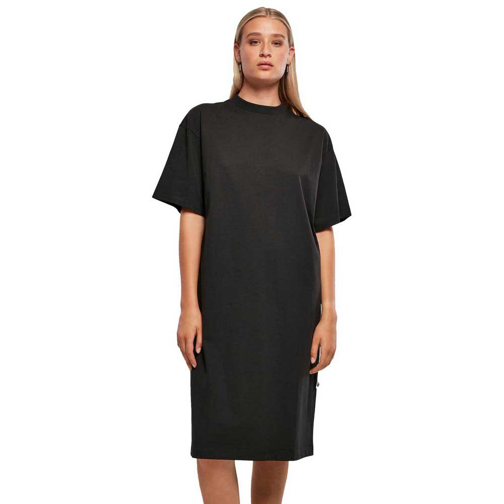urban classics organic oversized short sleeve short dress noir l femme