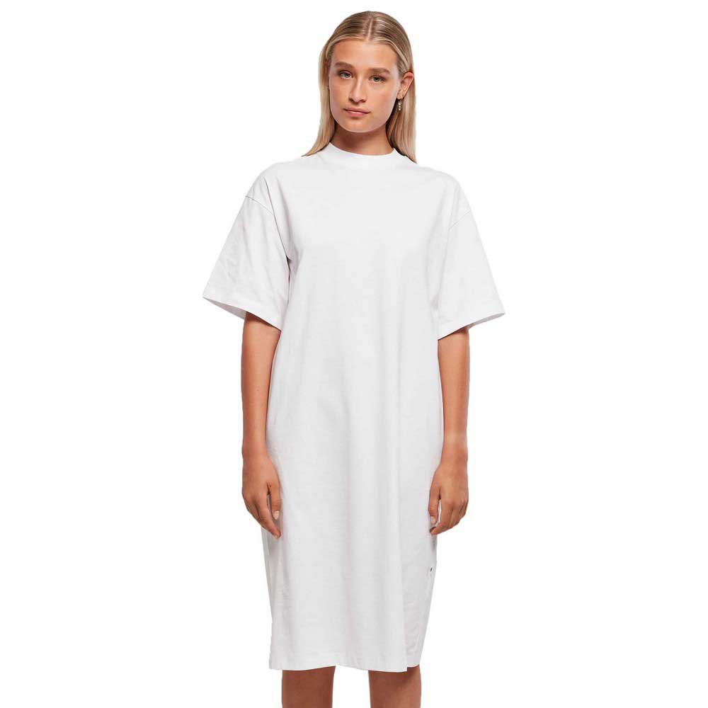 urban classics organic oversized short sleeve short dress blanc l femme