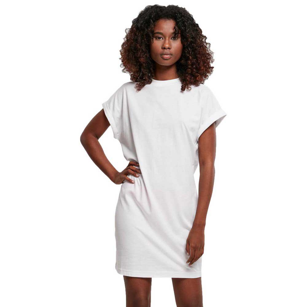 urban classics rainbow short sleeve short dress blanc s femme