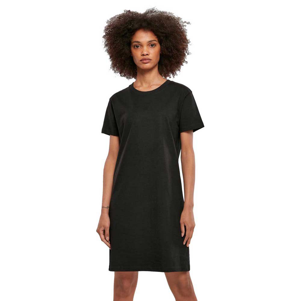 urban classics recycled cotton boxy short sleeve short dress noir 2xl femme
