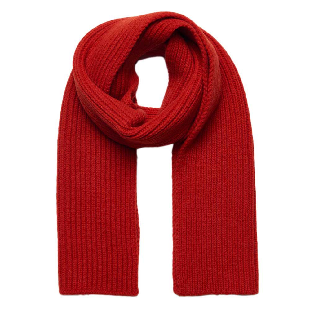 superdry studios premium ribbed scarf rouge  homme