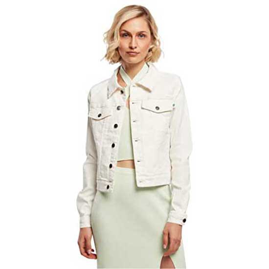 urban classics organic denim jacket blanc 5xl femme