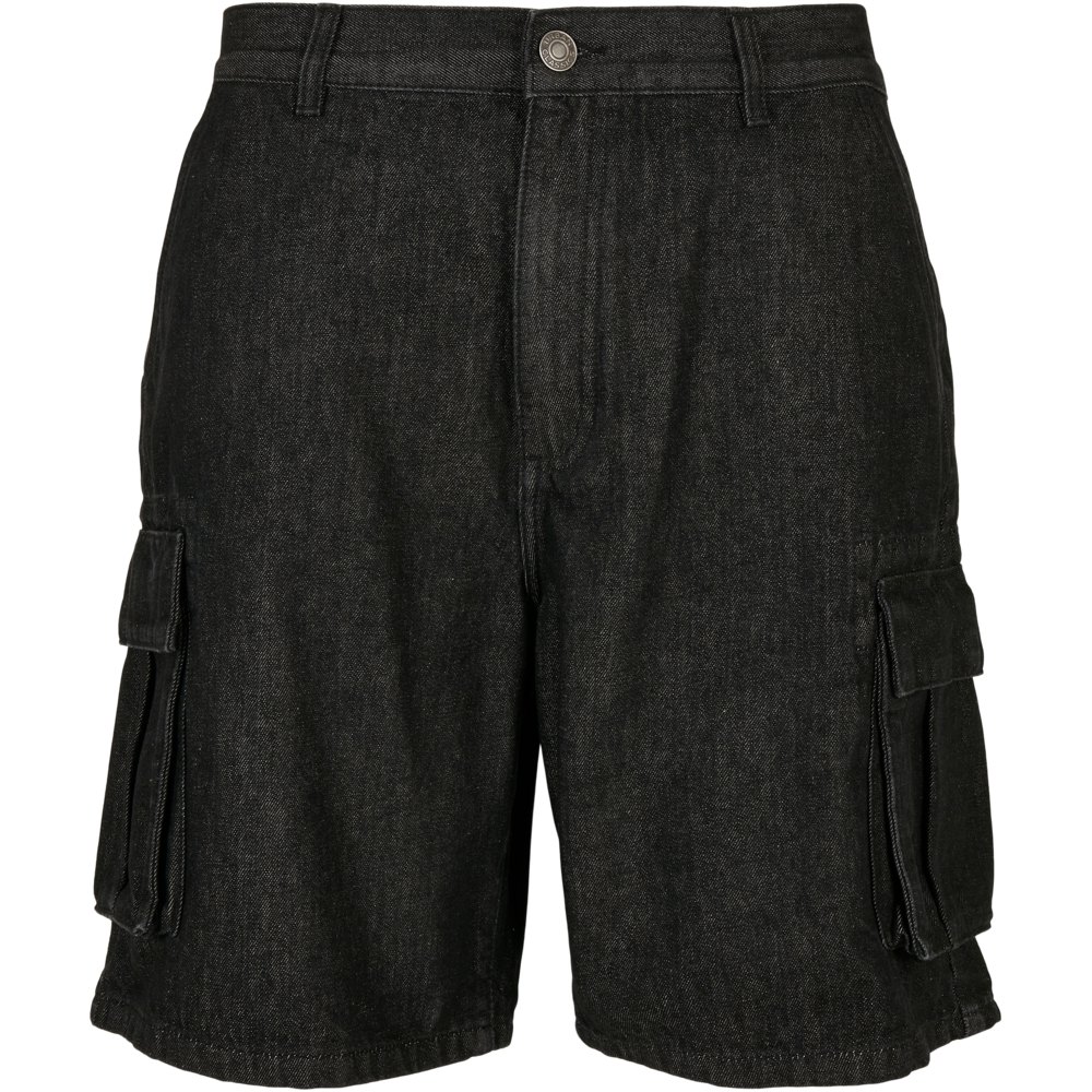 urban classics organic denim cargo shorts noir 31 homme