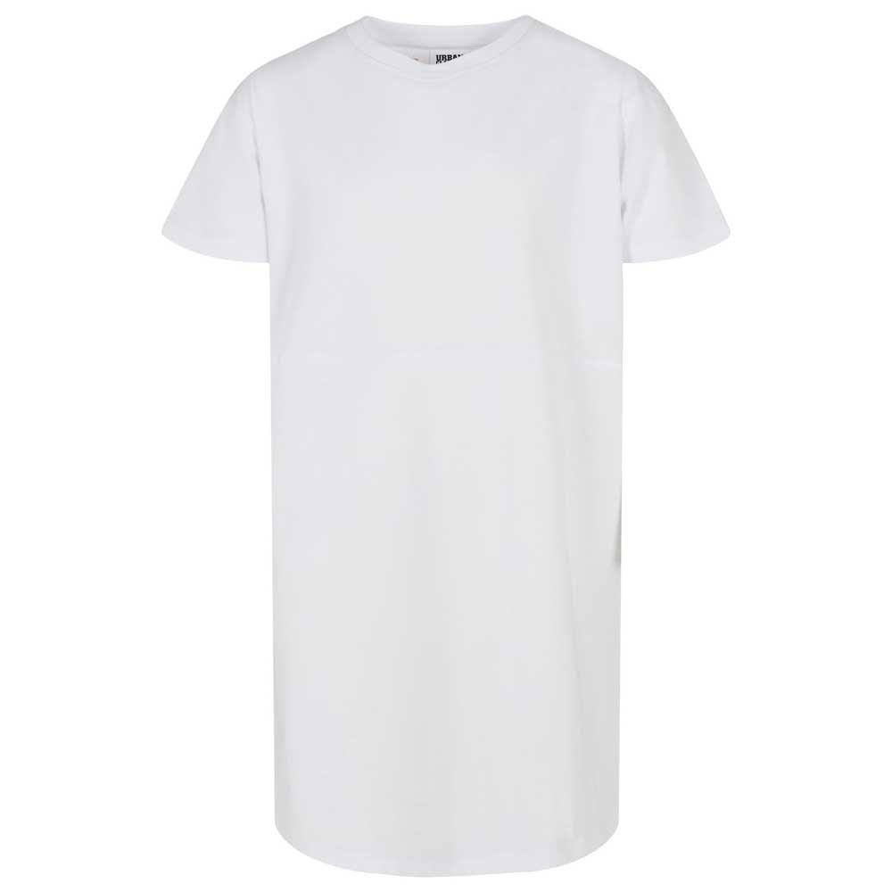 urban classics organic oversized short sleeve short dress blanc 122-128 cm fille