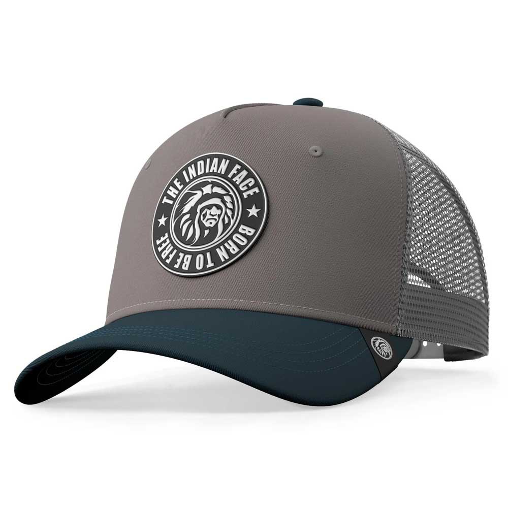 the indian face born to be free trucker cap gris  homme