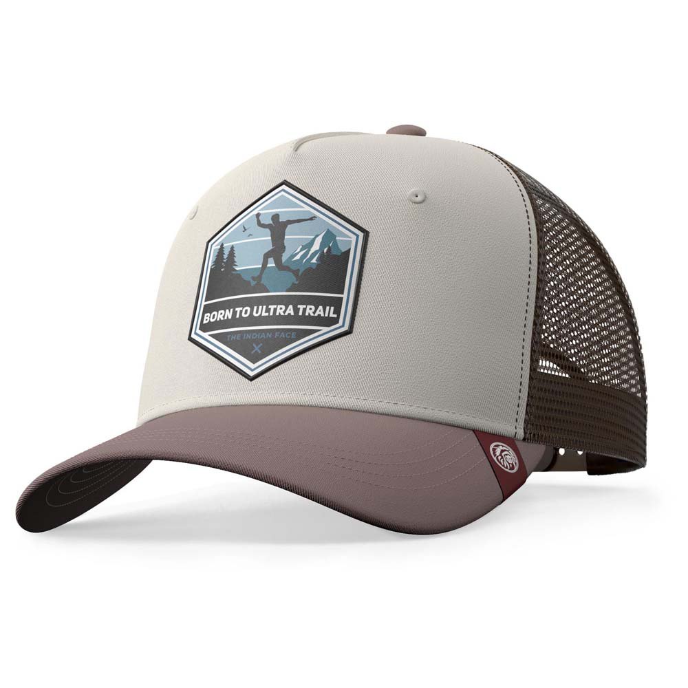 the indian face born to ultratrail trucker cap marron  homme