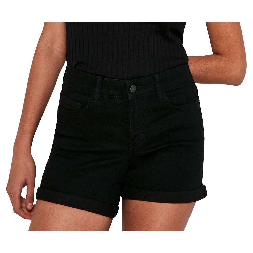 noisy may be lucy denim shorts noir l femme