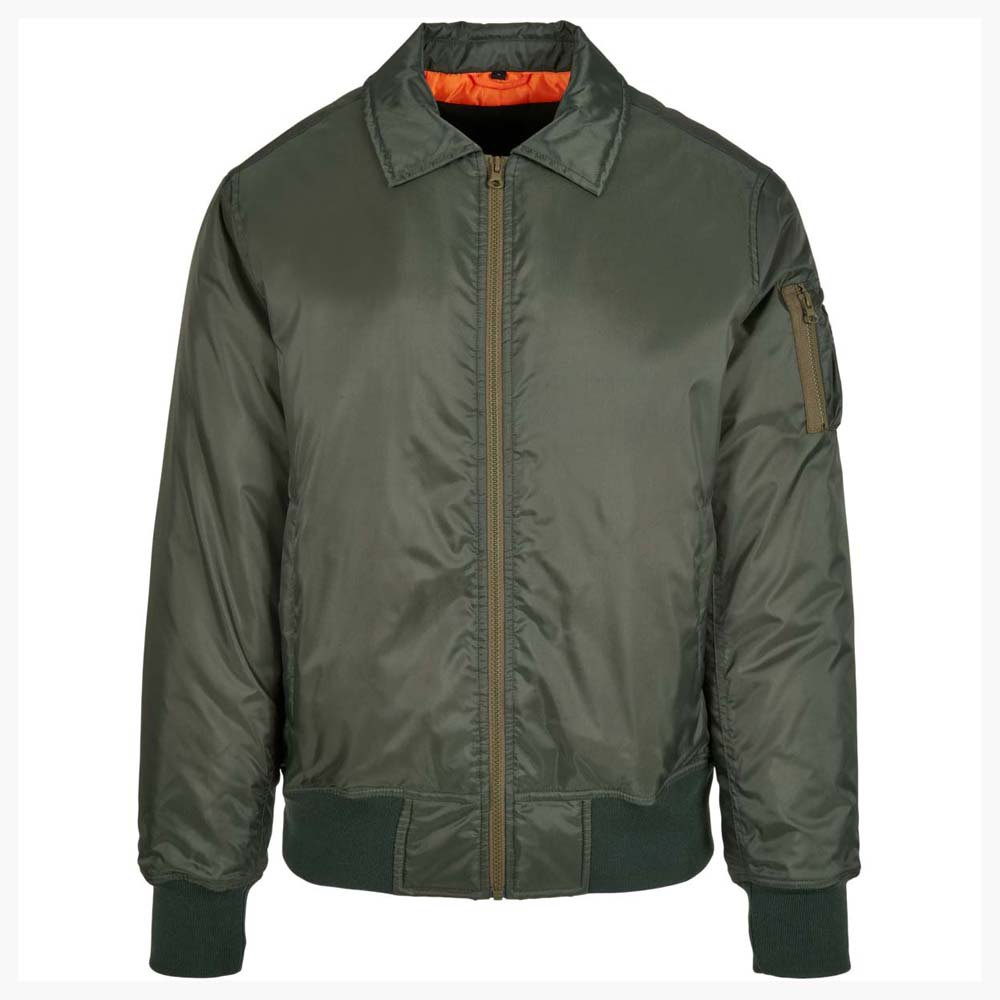 build your brand collar bomber jacket vert 4xl homme