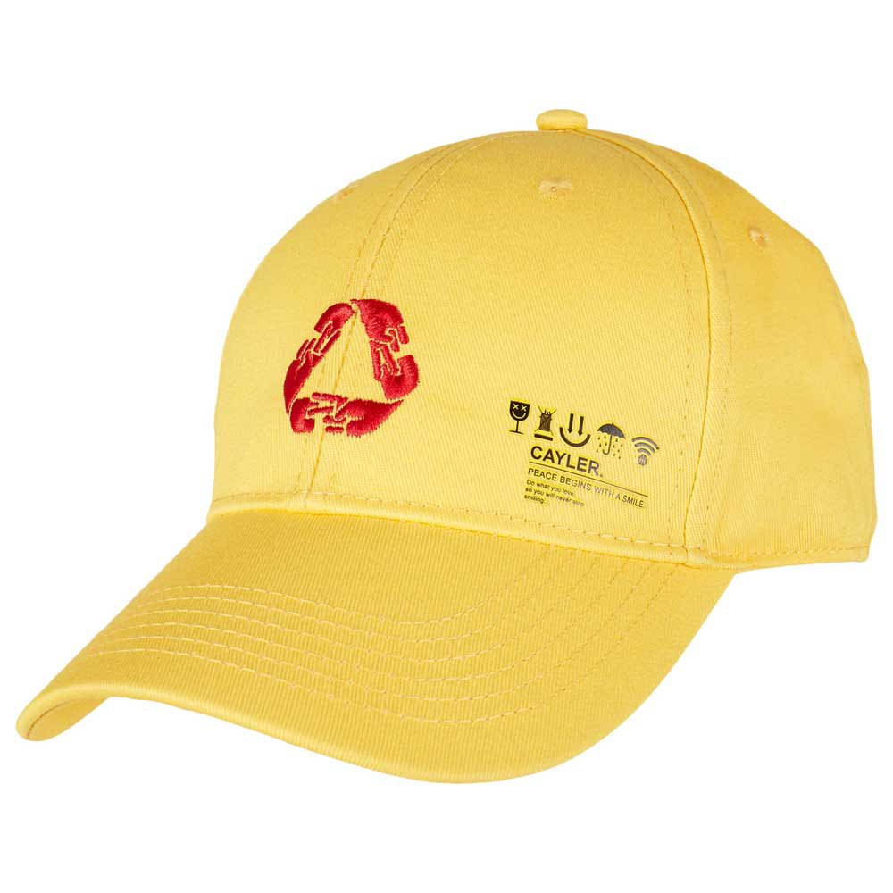 cayler & sons iconic peace curved cap jaune  homme
