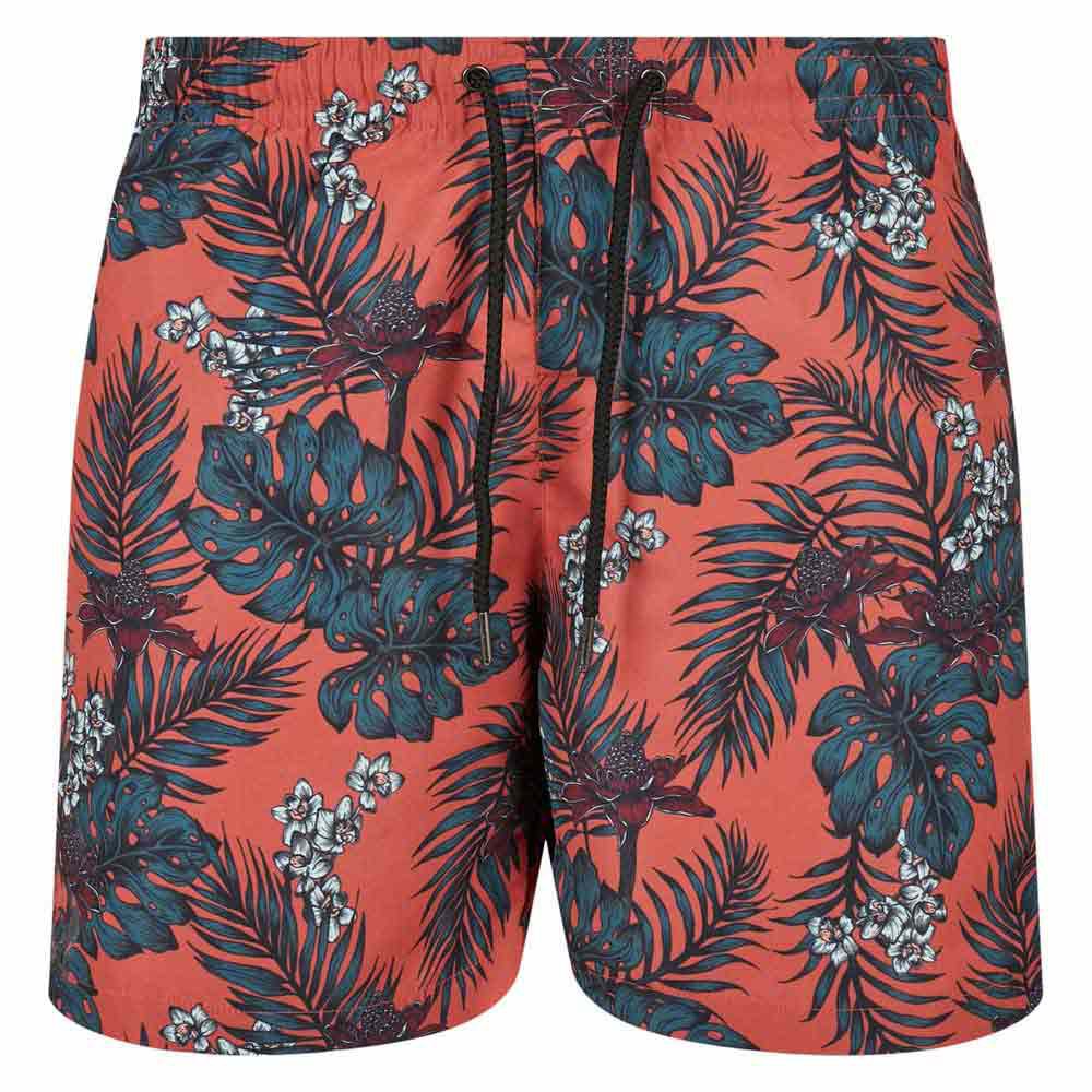 urban classics pattern swimming shorts orange 5xl homme