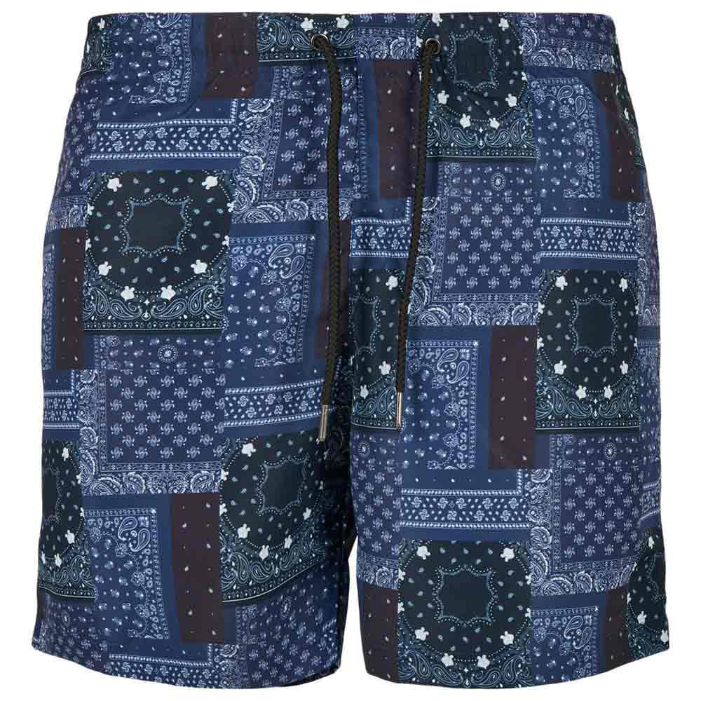 urban classics pattern swimming shorts bleu 3xl homme