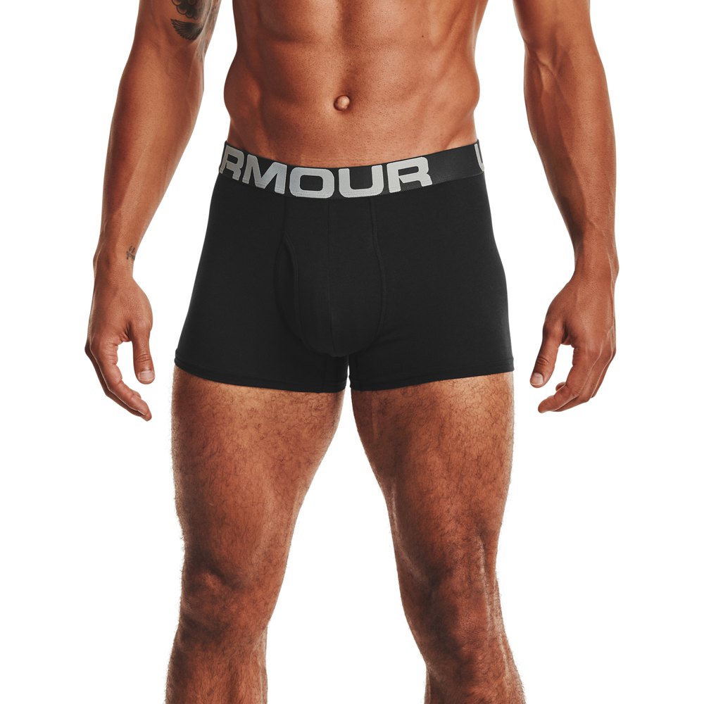under armour set of 3 boxer shorts charged cotton boxerjock noir 2xl homme
