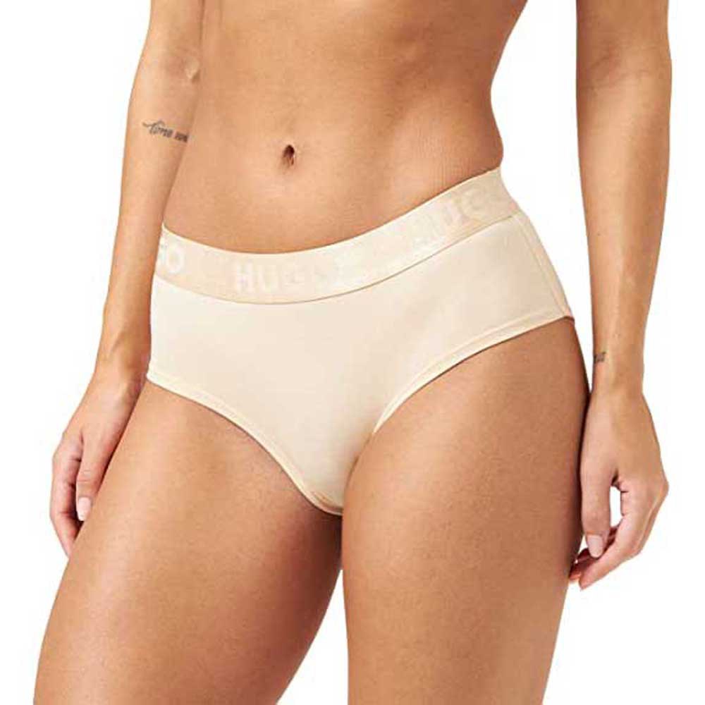 hugo hipster sporty logo panties beige l femme