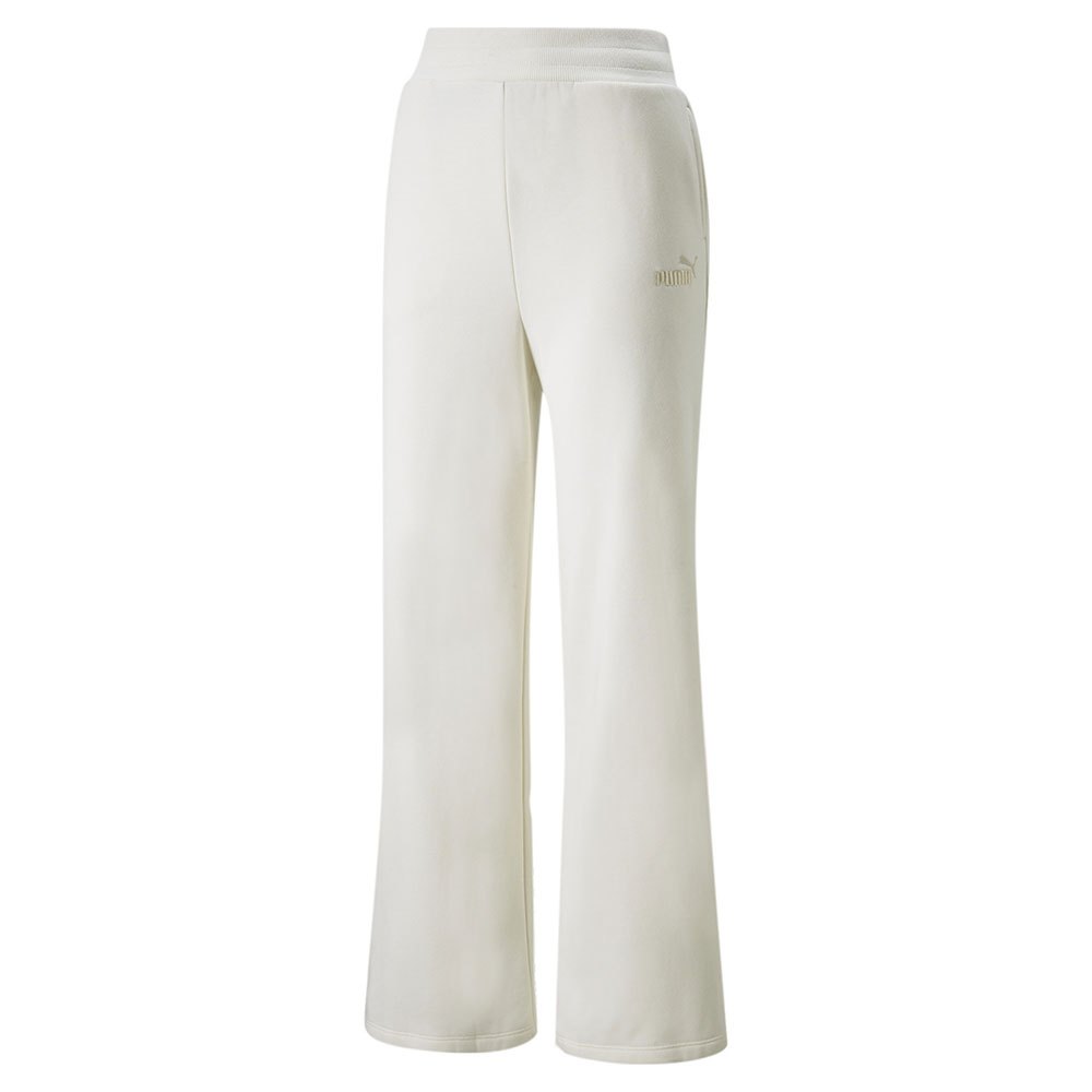 puma essentials+ embroidery wide fl pants blanc s femme