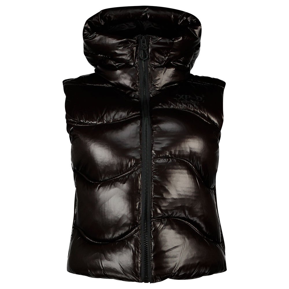superdry code xpd crop padded vest noir 2xs femme