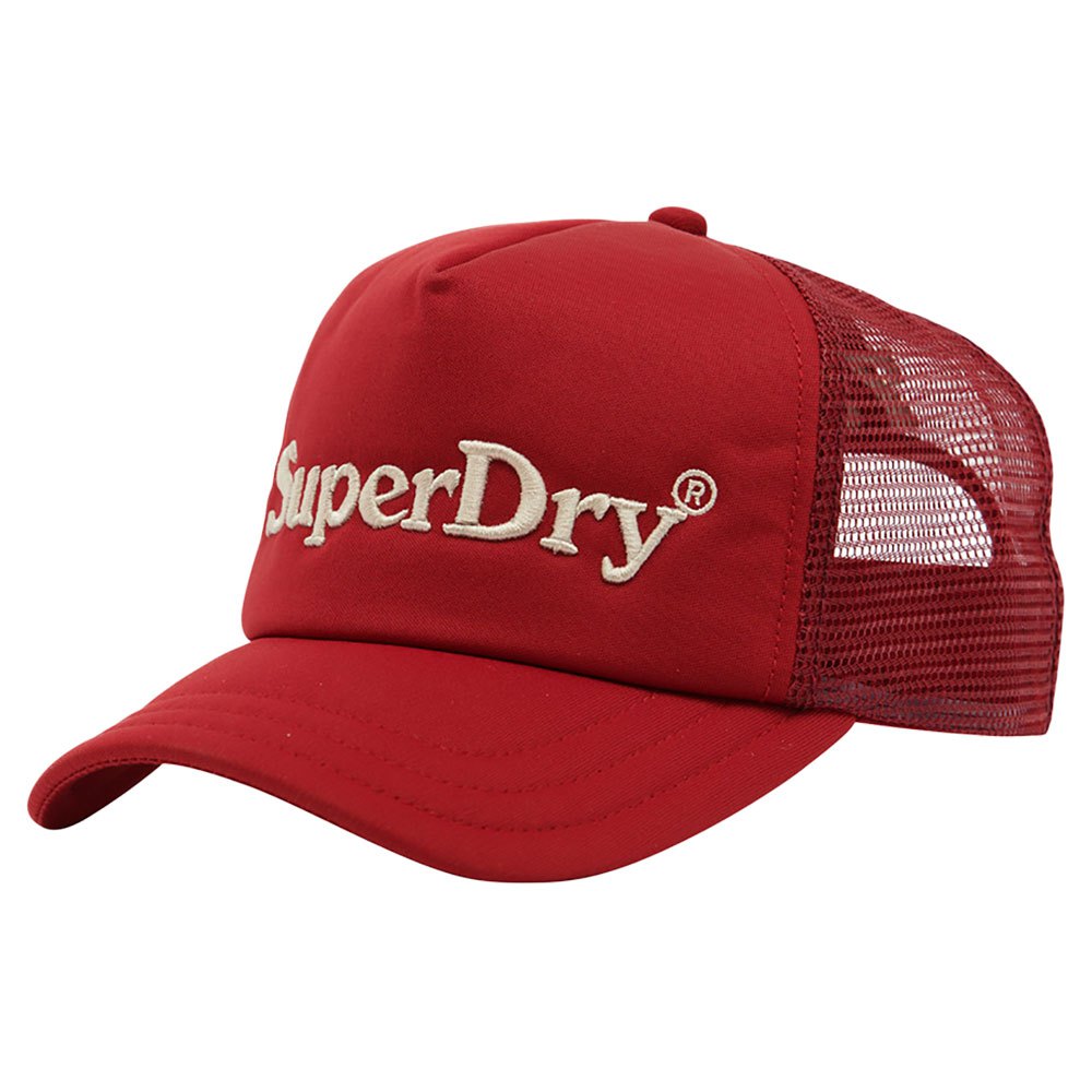 superdry vintage brand mark trucker cap rouge  homme