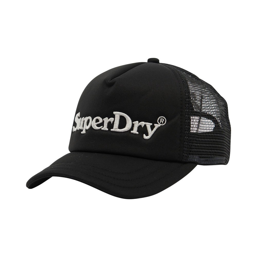 superdry vintage brand mark trucker cap noir  homme