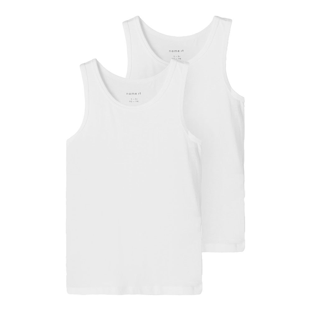 name it 13208843 sleeveless base layer t-shirt 2 units blanc 11-12 years garçon