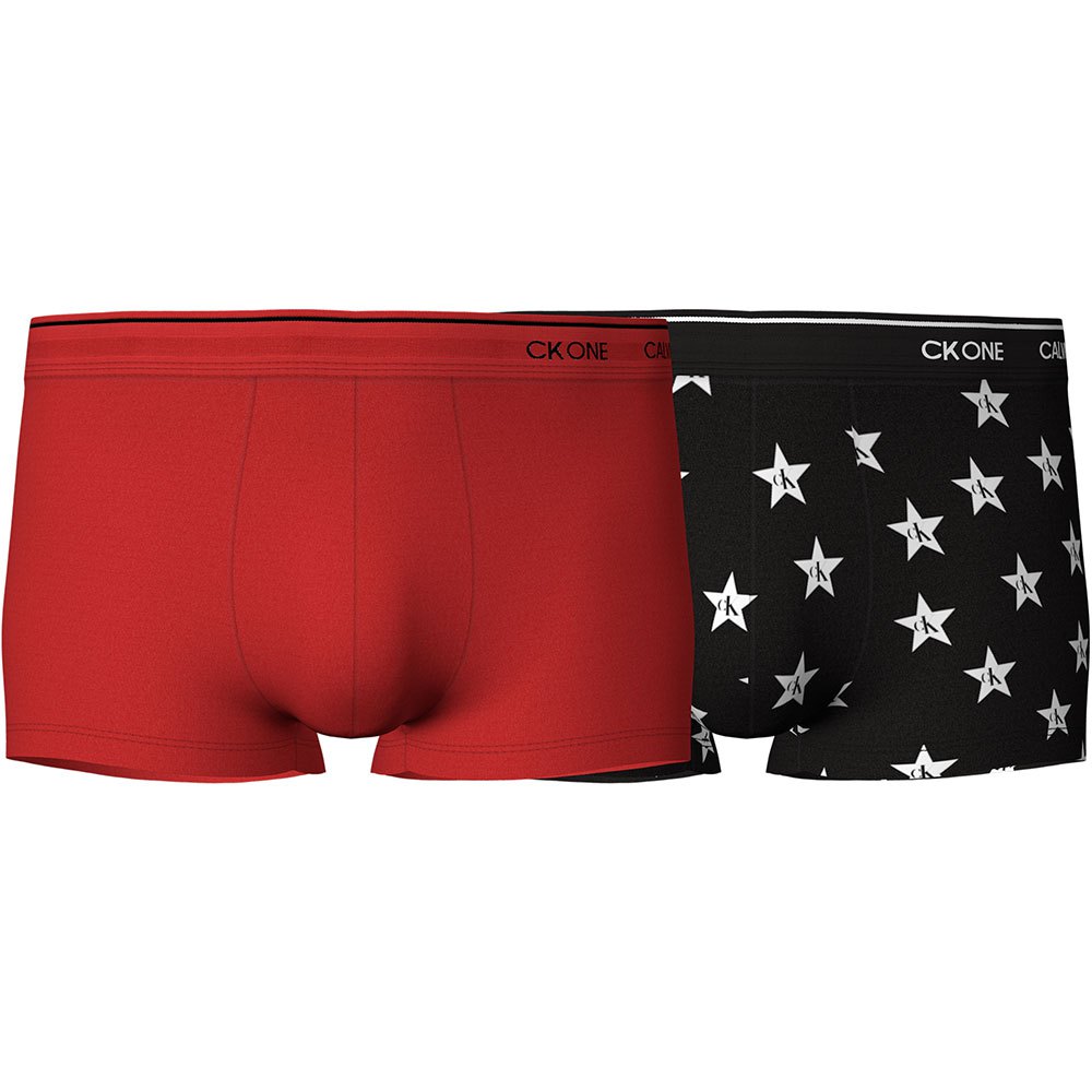 calvin klein underwear one low rise boxer 2 units rouge s homme