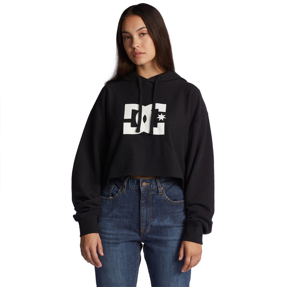 dc shoes cropped 2 hoodie noir xs femme