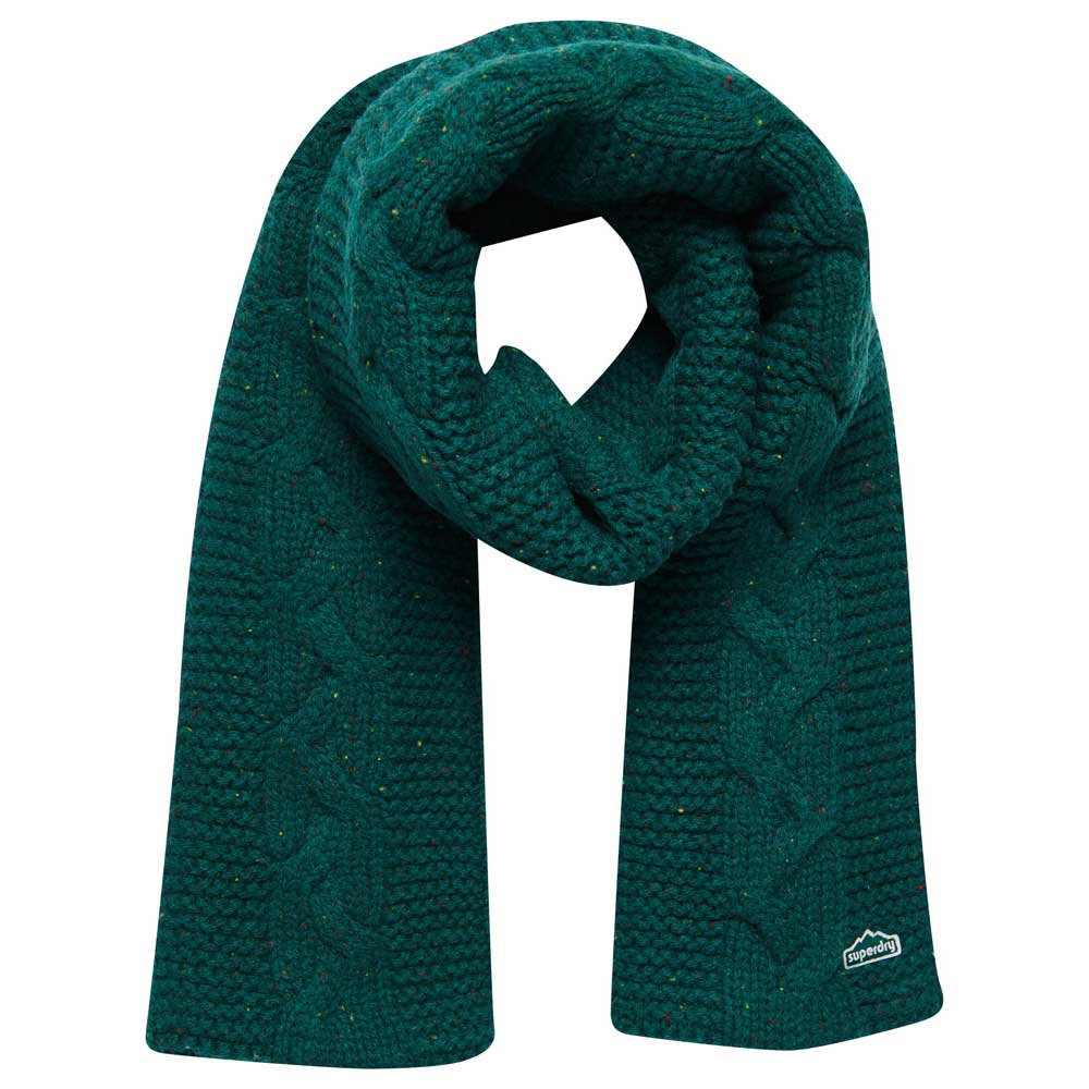 superdry vintage cable scarf vert  homme