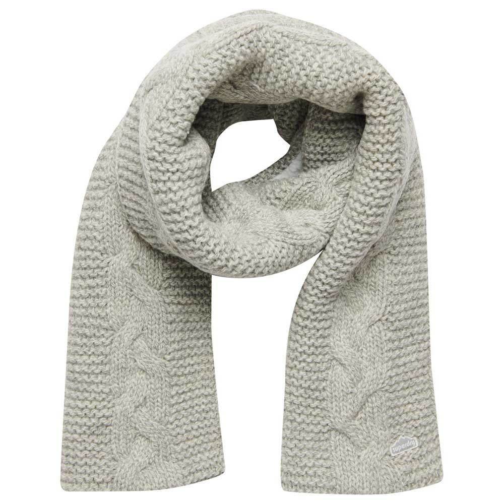 superdry vintage cable scarf gris  homme