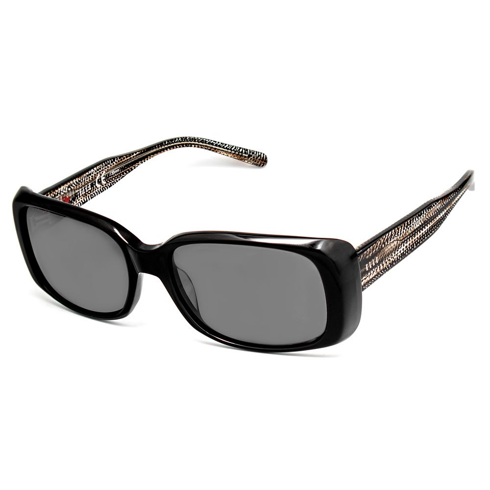 elle el18966-55bk sunglasses noir  homme