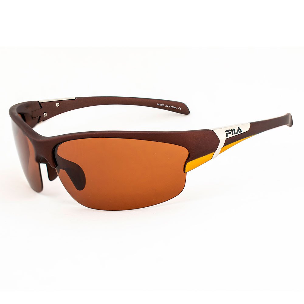 fila sf-218-pbrw sunglasses marron  homme