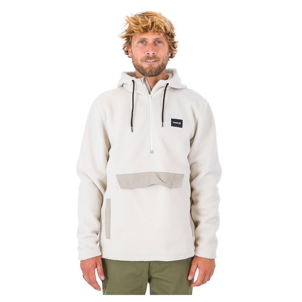 hurley anorak sherpa jacket blanc s homme