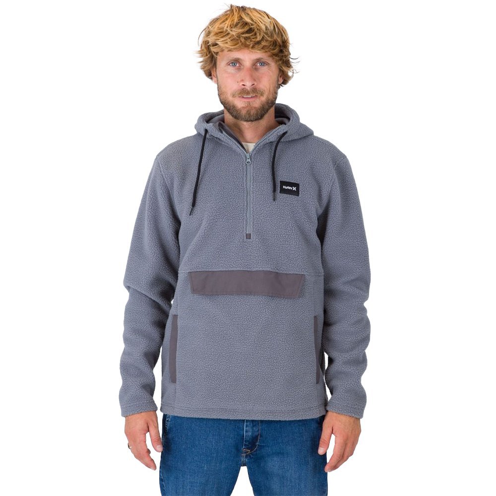 hurley anorak sherpa jacket gris s homme