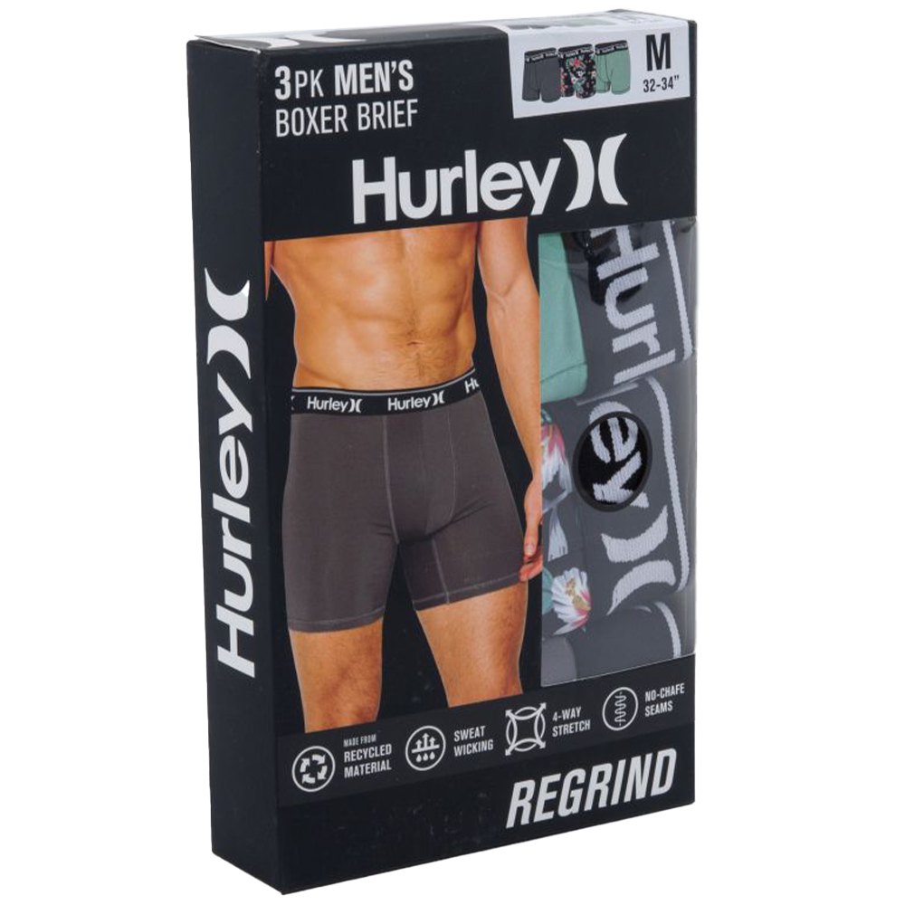hurley regrind 6´ boxer 3 units gris xl homme