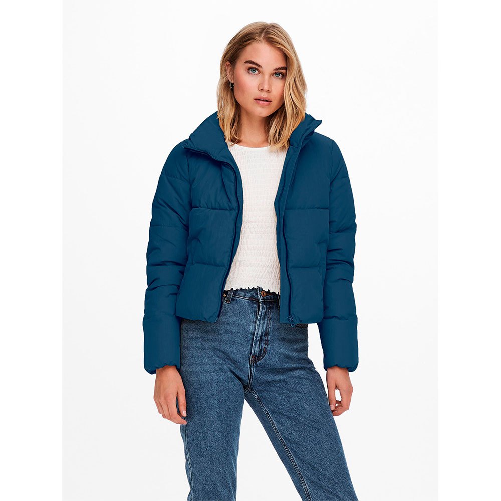 only dolly puffer jacket bleu xs femme