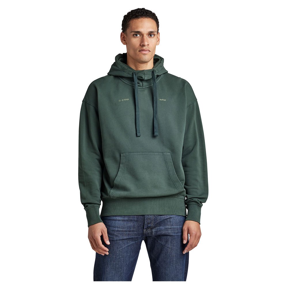 g-star garment dyed oversized hoodie vert xs homme