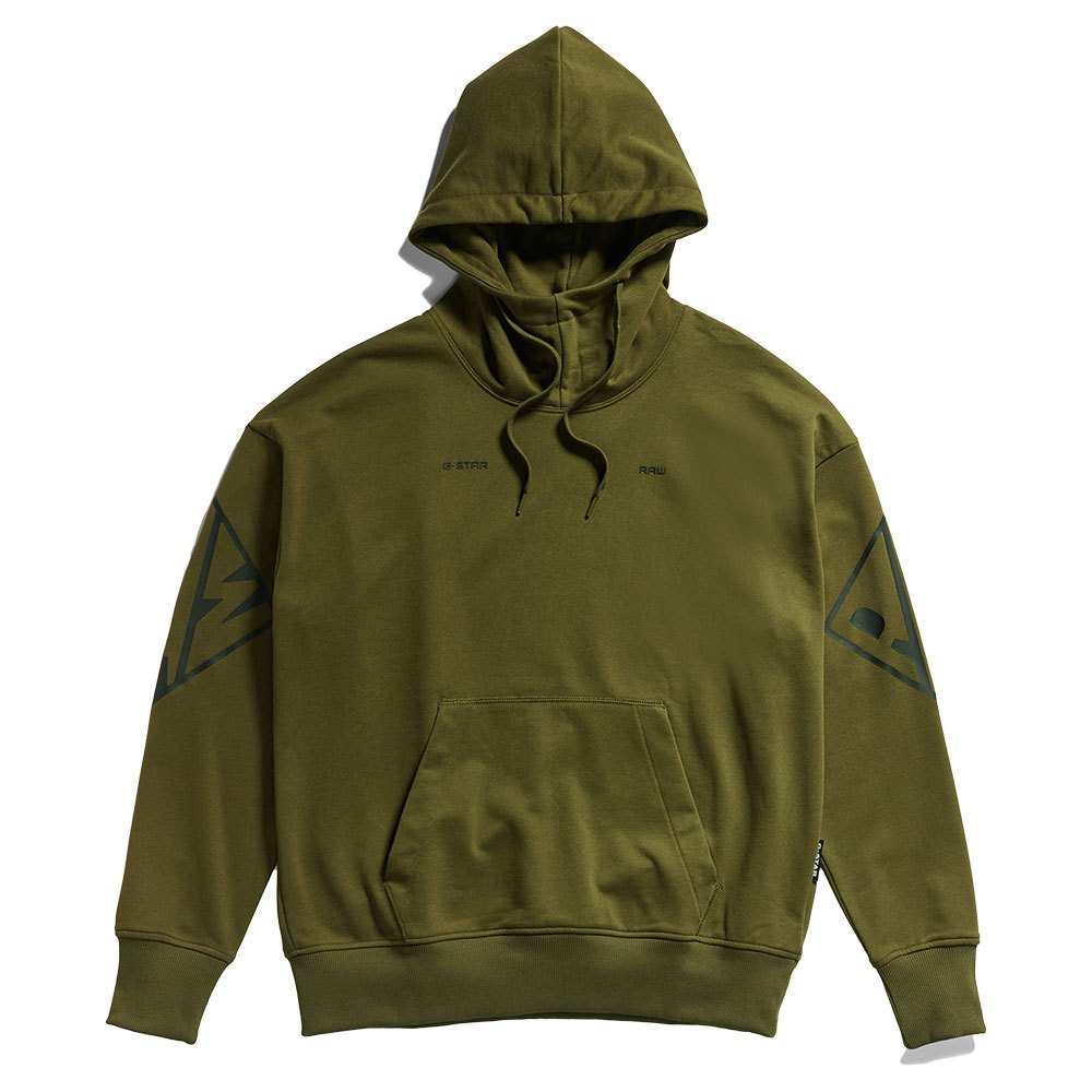 g-star sleeve graphics oversized hoodie vert s homme