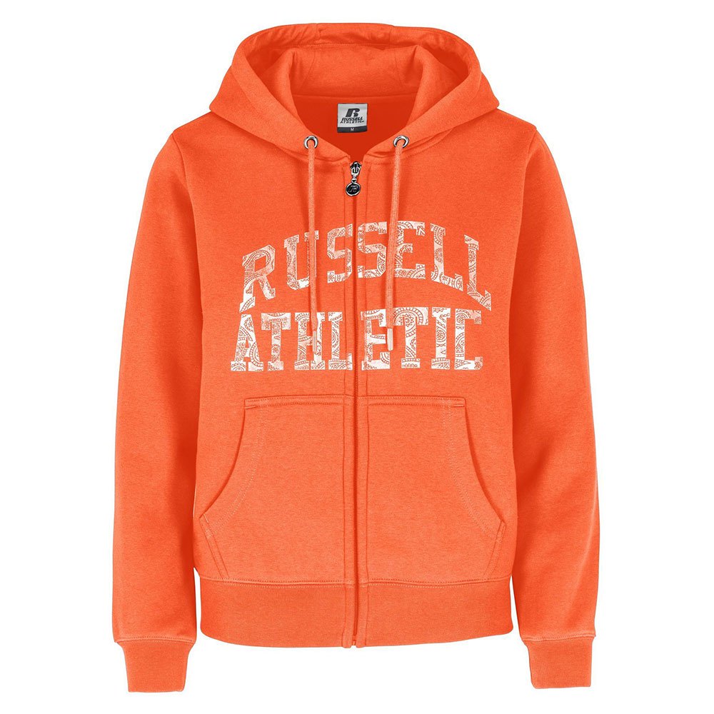 russell athletic sport pasley hoodie orange m femme