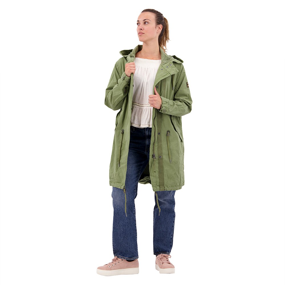 superdry vintage field jacket vert xl femme