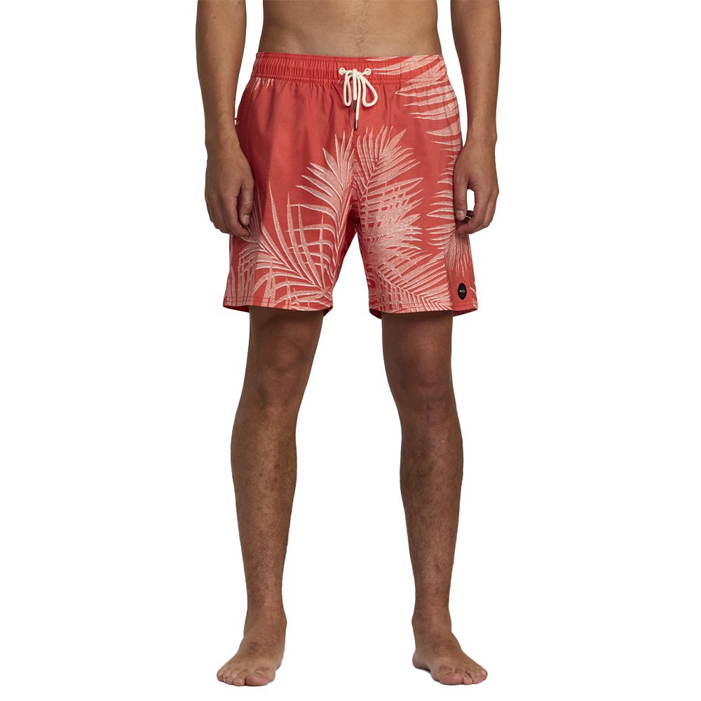 rvca barnes elastic swimming shorts rouge l homme