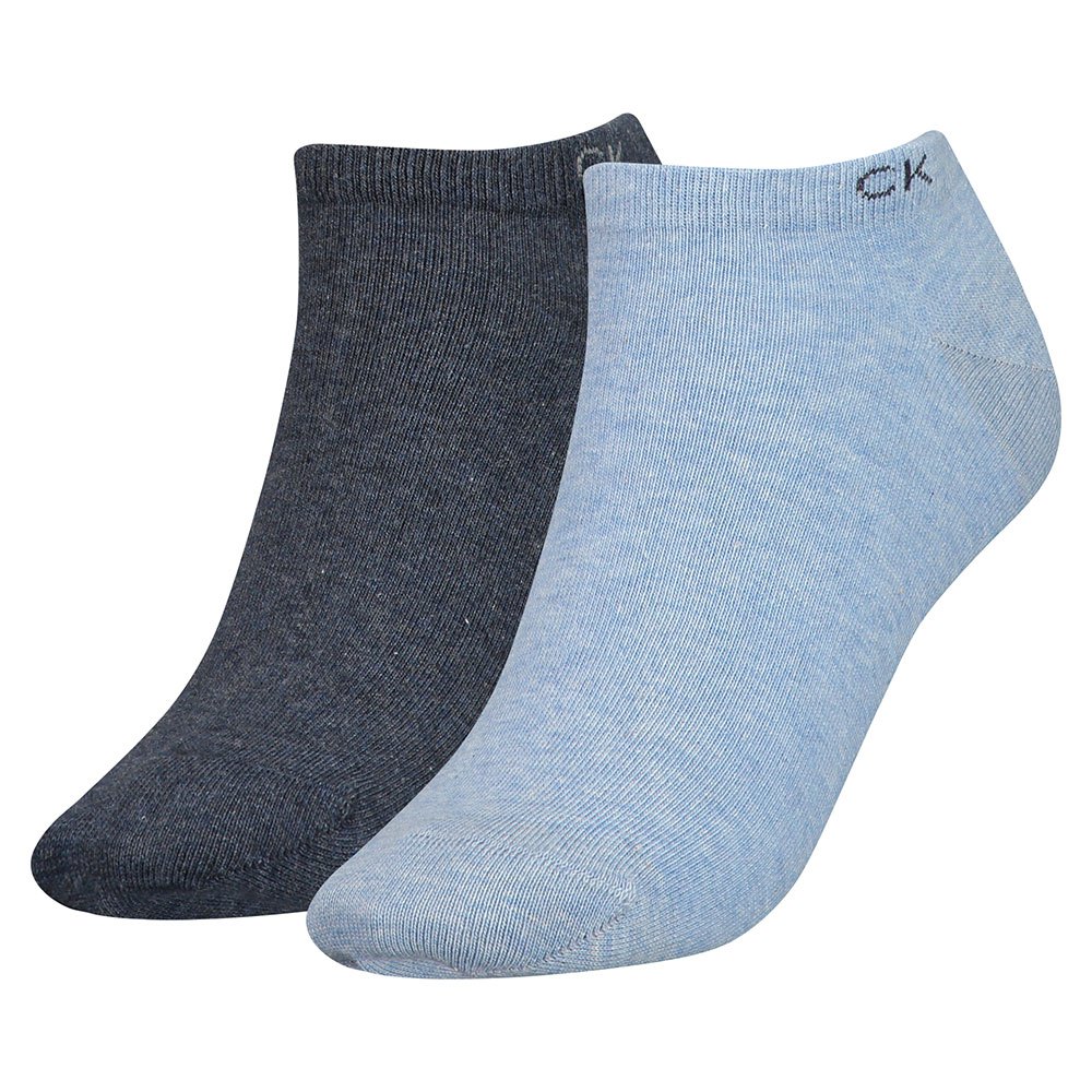 calvin klein 701218772 short socks 2 pairs bleu eu 36-41 femme