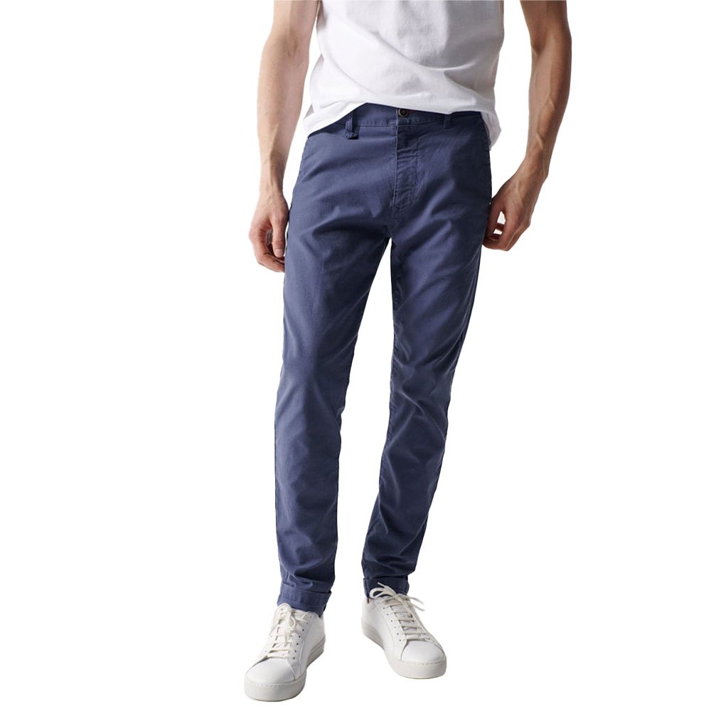 salsa jeans slim in chino pants bleu 31 / 32 homme