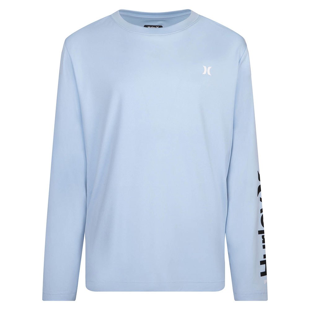 hurley icon heather upf top long sleeve t-shirt bleu l garçon