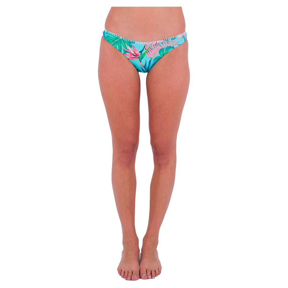 hurley java tropical reversible moderate bikini bottom multicolore xs femme